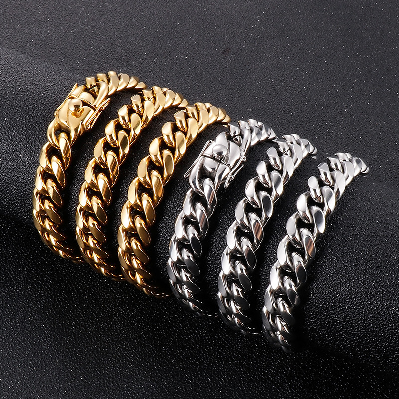 Punk Streetwear Geometric Titanium Steel Bracelets Necklace display picture 6