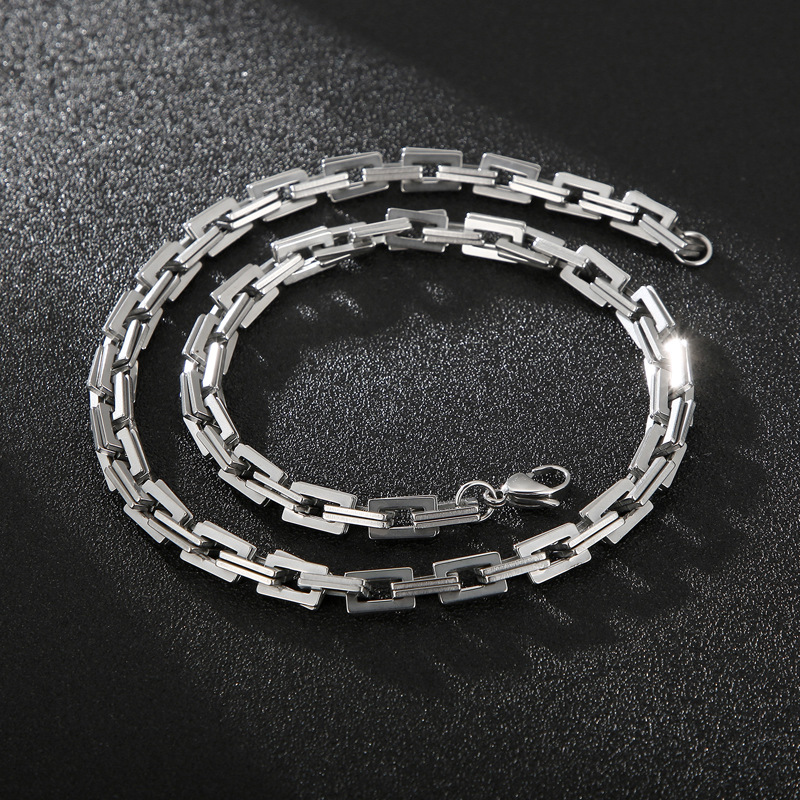 Rock Streetwear Geometric Titanium Steel Bracelets Necklace display picture 2