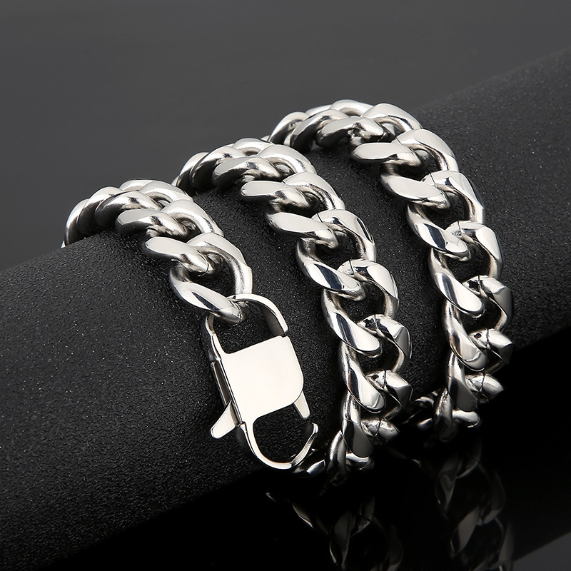 Vintage Style Punk Streetwear Geometric Titanium Steel Bracelets Necklace display picture 5