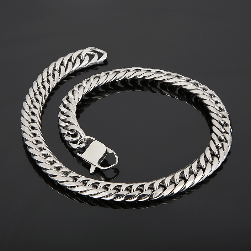 Hip-hop Retro Solid Color Titanium Steel Men's Bracelets Necklace display picture 4