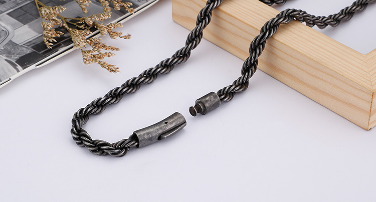 Titanium Steel 18K Gold Plated Hip-Hop Chain Waves Necklace display picture 1