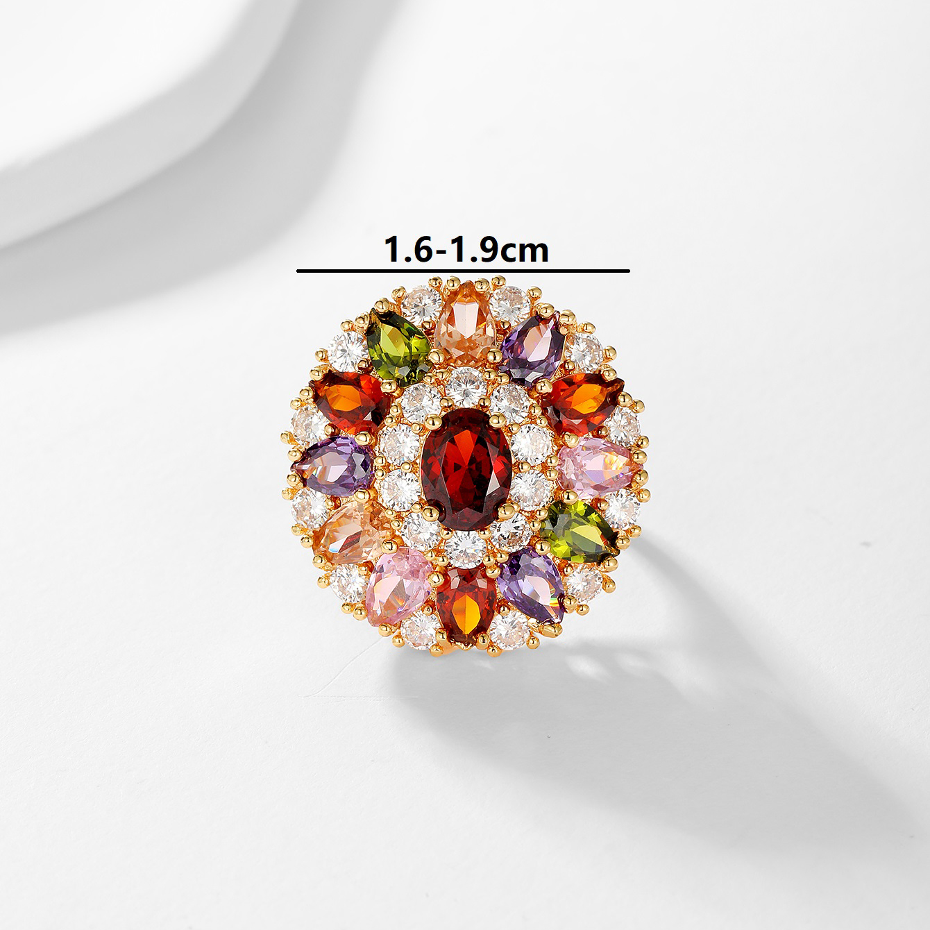 Elegant Floral Snowflake Copper Inlay Zircon Rings display picture 3