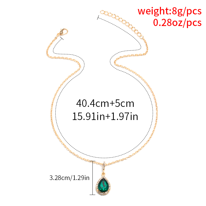 Simple Style Water Droplets Zircon Alloy Wholesale Pendant Necklace display picture 8