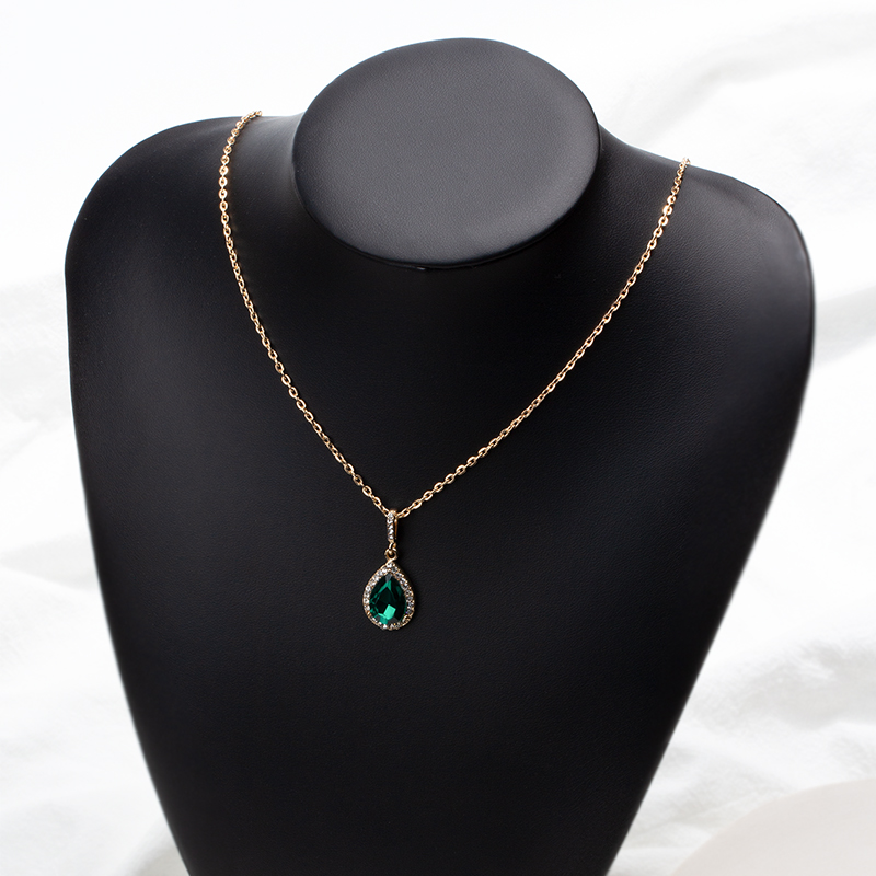 Simple Style Water Droplets Zircon Alloy Wholesale Pendant Necklace display picture 5
