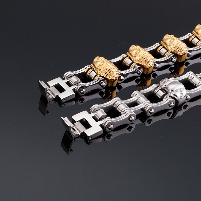Hip-hop Color Block Titanium Steel Men's Bracelets display picture 5
