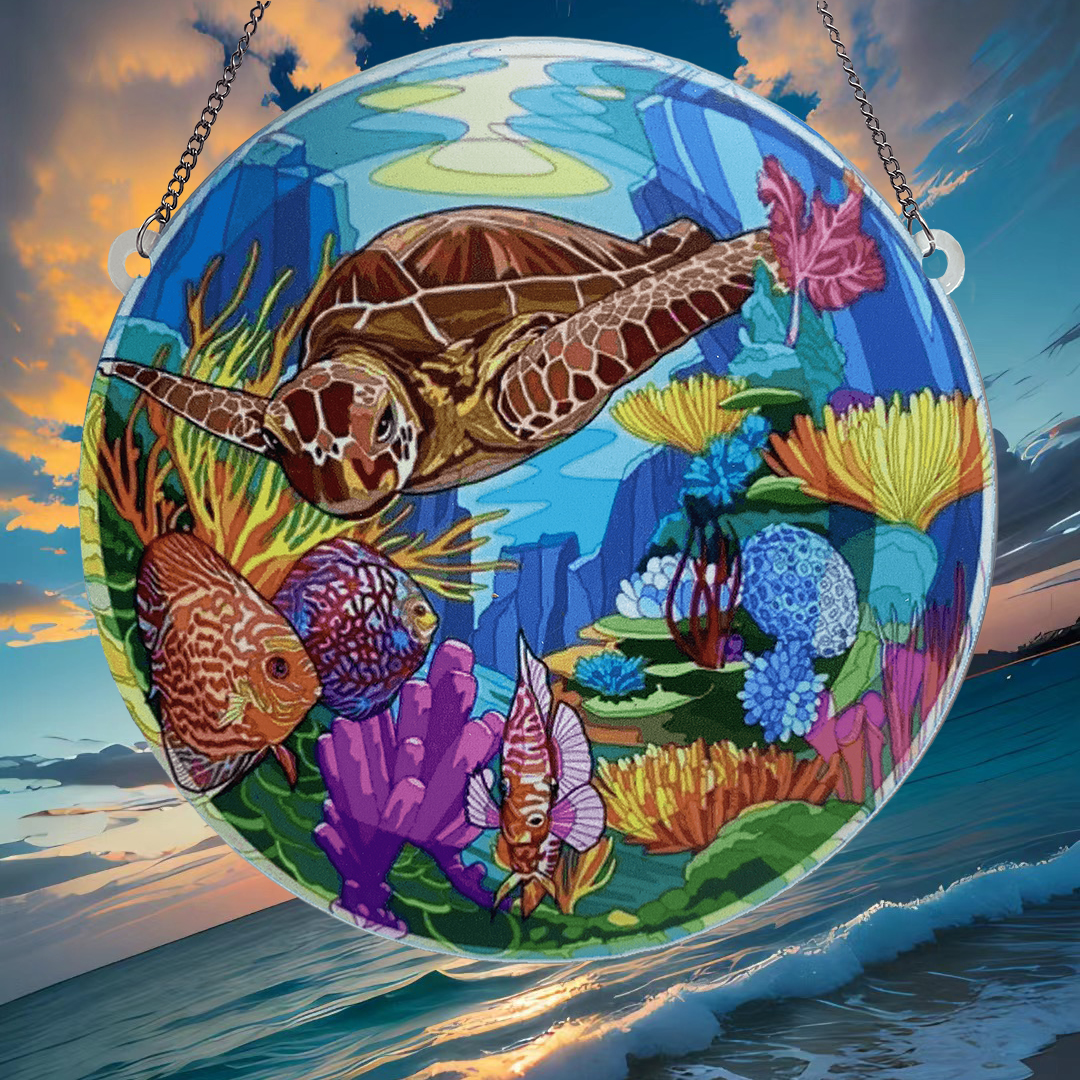 Cartoon Style Marine Style Tortoise Fish Arylic Pendant Artificial Decorations display picture 2