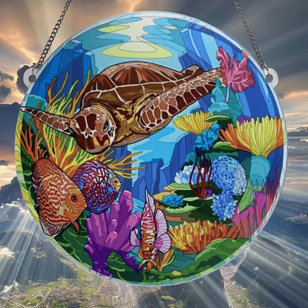 Cartoon Style Marine Style Tortoise Fish Arylic Pendant Artificial Decorations display picture 4