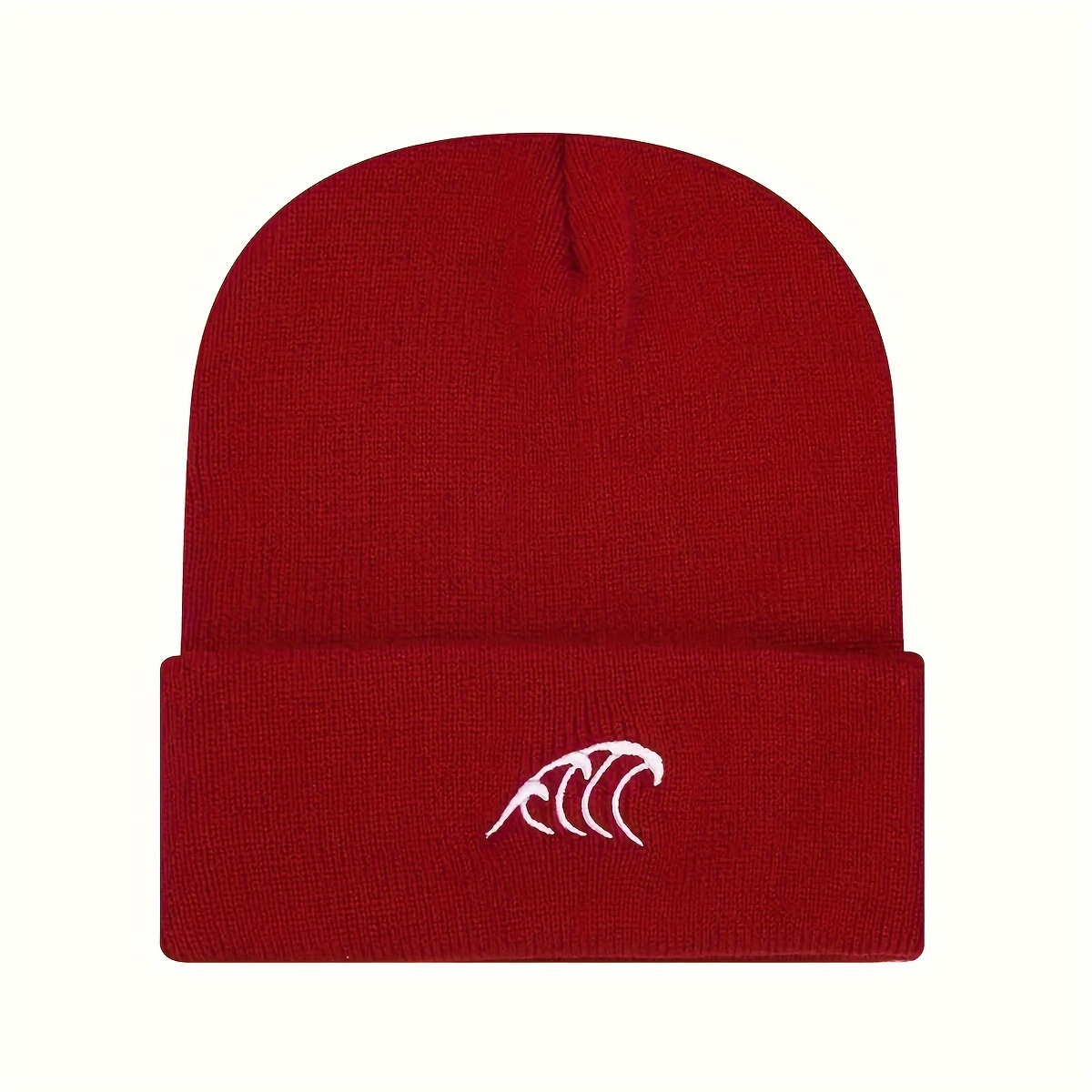 Unisex Casual Simple Style Sea Wave Embroidery Eaveless Beanie Hat display picture 5