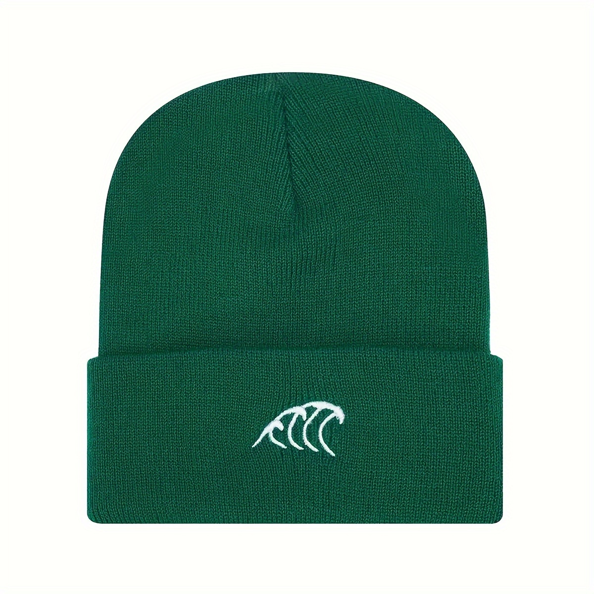 Unisex Casual Simple Style Sea Wave Embroidery Eaveless Beanie Hat display picture 8