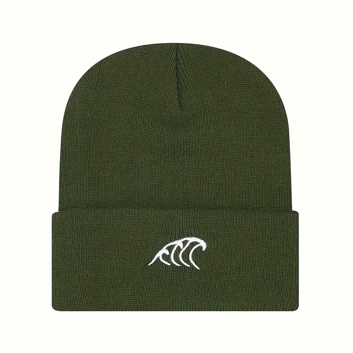 Unisex Casual Simple Style Sea Wave Embroidery Eaveless Beanie Hat display picture 9