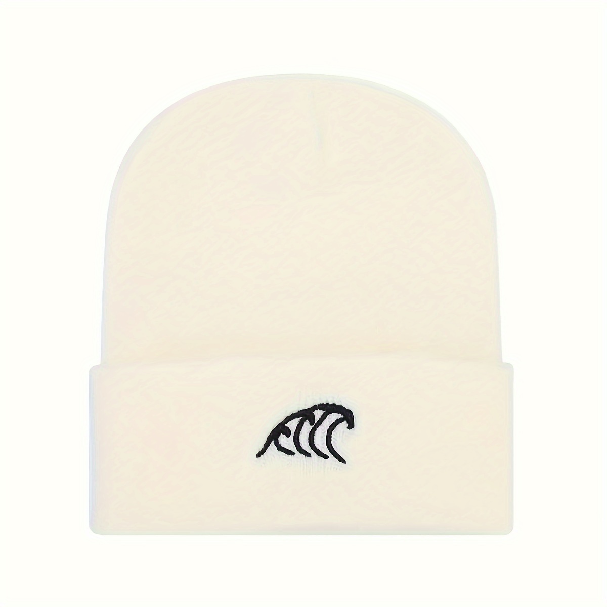Unisex Casual Simple Style Sea Wave Embroidery Eaveless Beanie Hat display picture 4