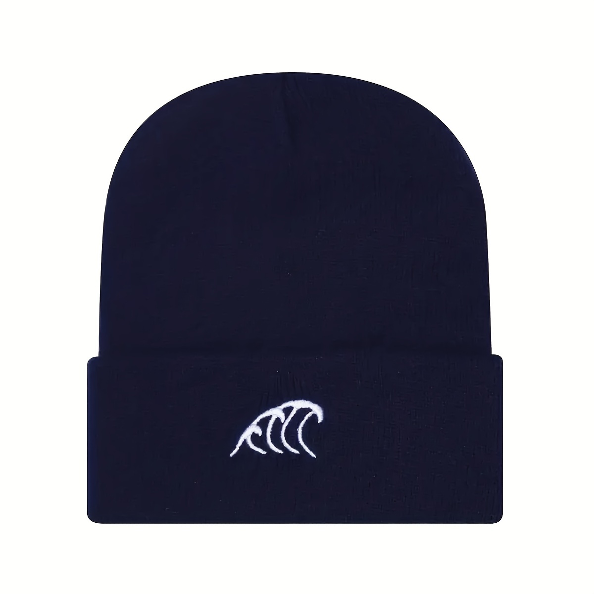 Unisex Casual Simple Style Sea Wave Embroidery Eaveless Beanie Hat display picture 3