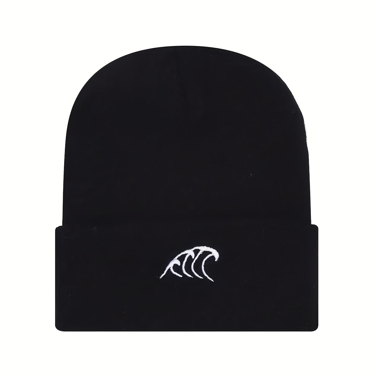 Unisex Casual Simple Style Sea Wave Embroidery Eaveless Beanie Hat display picture 2