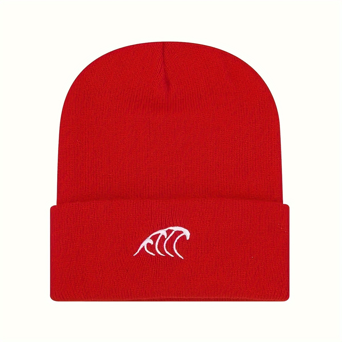 Unisex Casual Simple Style Sea Wave Embroidery Eaveless Beanie Hat display picture 6