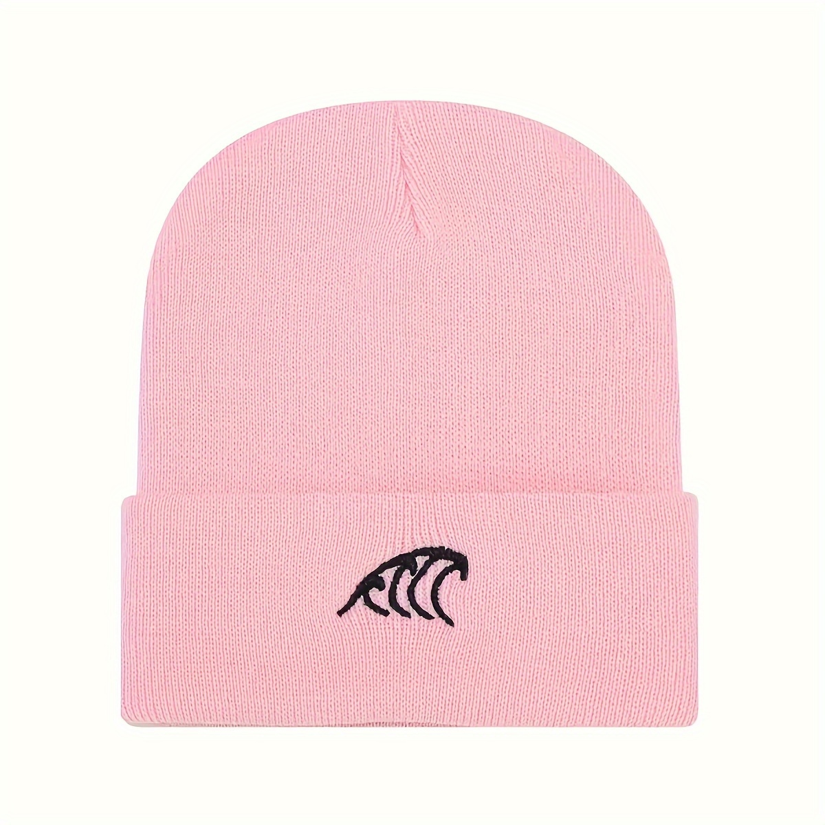 Unisex Casual Simple Style Sea Wave Embroidery Eaveless Beanie Hat display picture 7