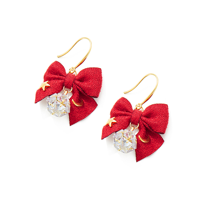 1 Pair Simple Style Bow Knot Plating Inlay Copper Zircon Silver Plated Drop Earrings Earrings display picture 2