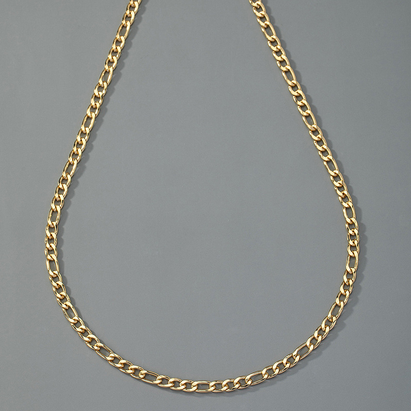 Vintage-stil Geometrisch Einfarbig Metall Überzug Kette Unisex Halskette display picture 7