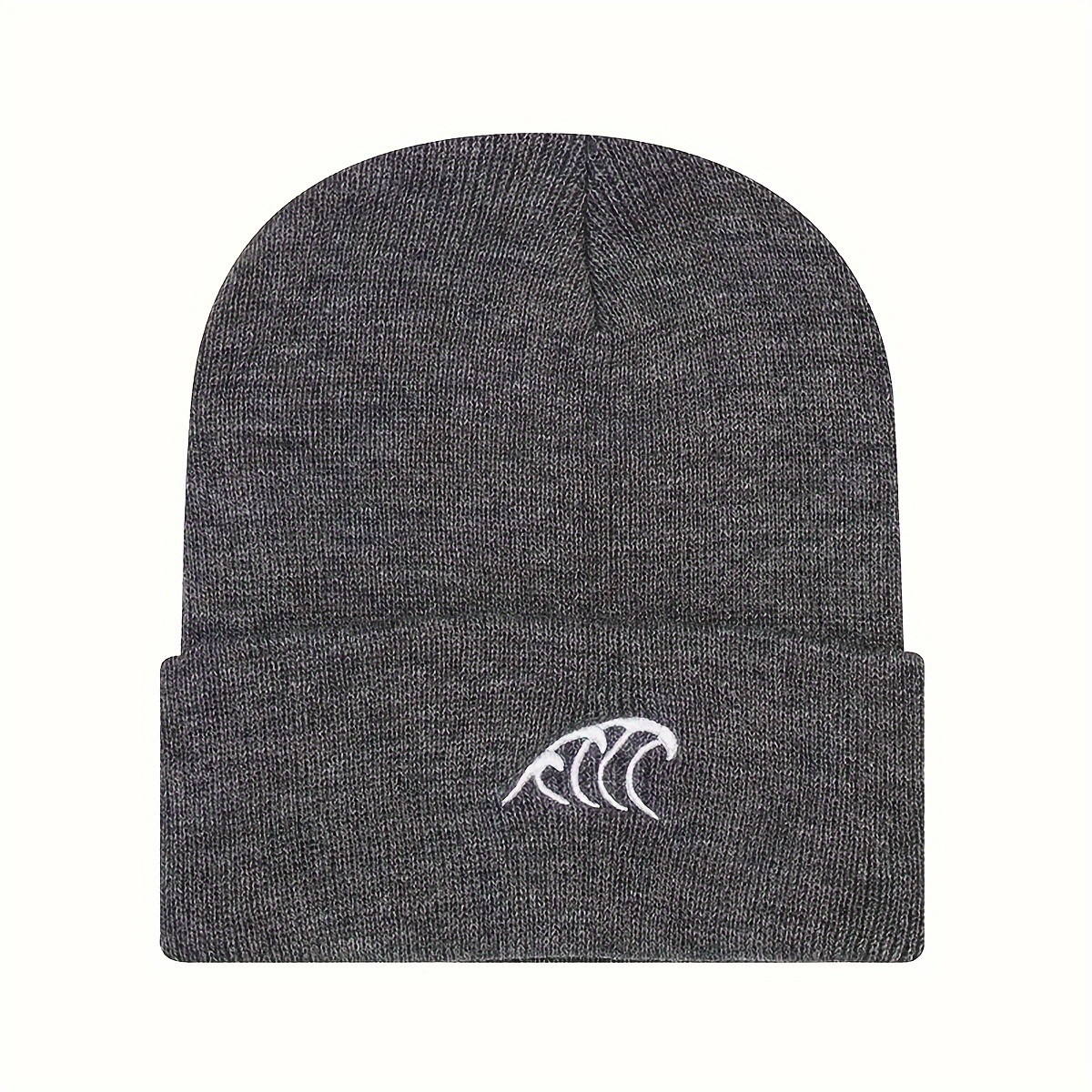 Unisex Casual Simple Style Sea Wave Embroidery Eaveless Beanie Hat display picture 11
