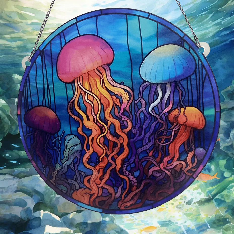 Cartoon Style Marine Style Jellyfish Arylic Pendant Artificial Decorations display picture 3