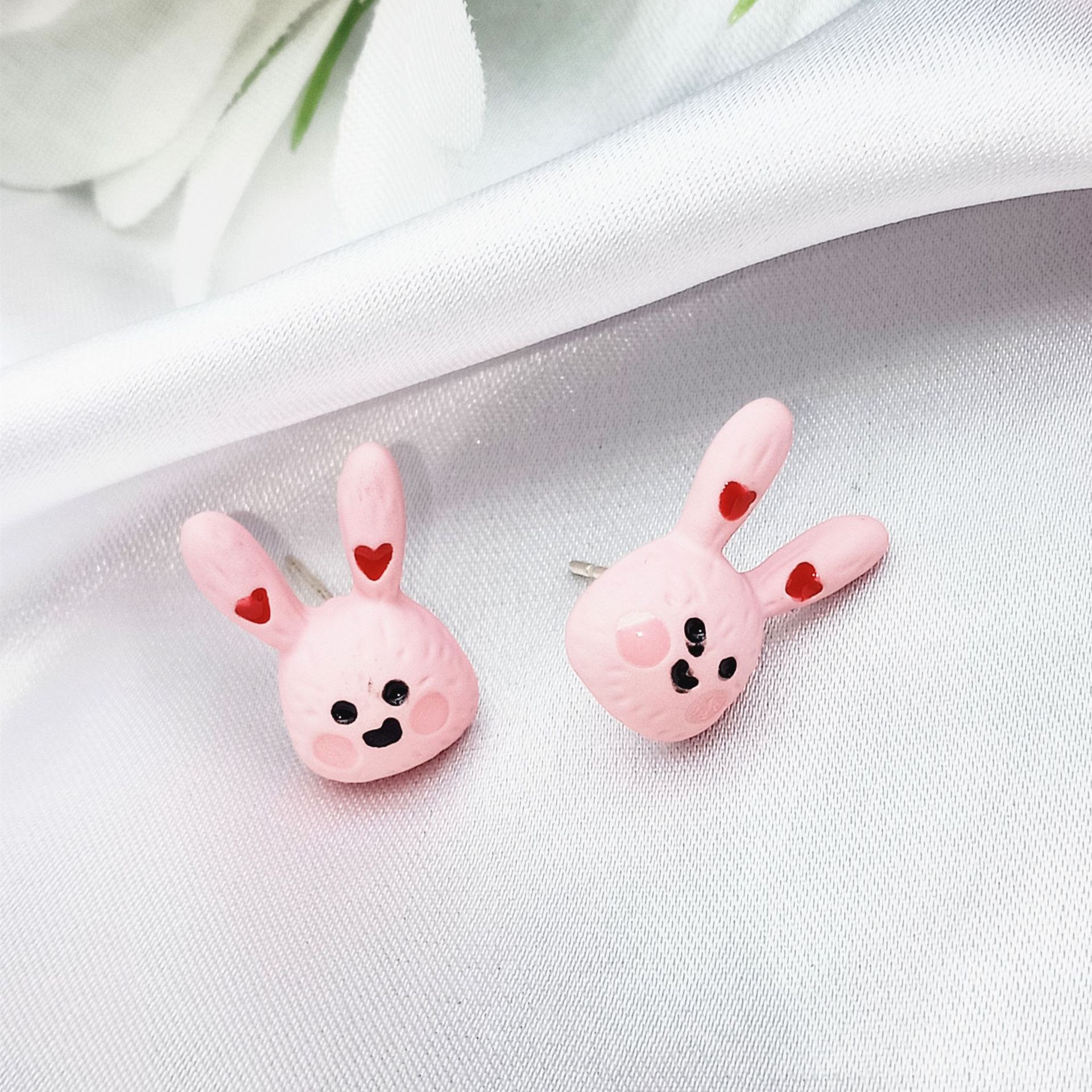 Wholesale Jewelry Simple Style Rabbit Alloy Stoving Varnish Ear Studs display picture 5