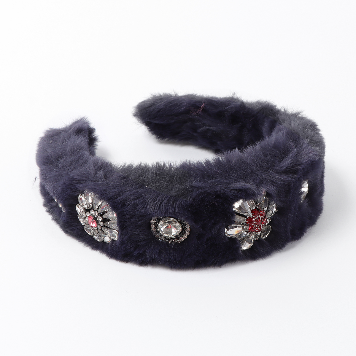 Modern Style Round Fluff Inlay Rhinestones Hair Band display picture 4