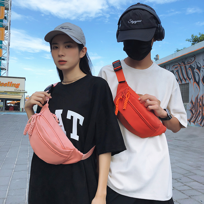 Unisex Preppy Style Streetwear Sports Solid Color Nylon Waist Bags display picture 9
