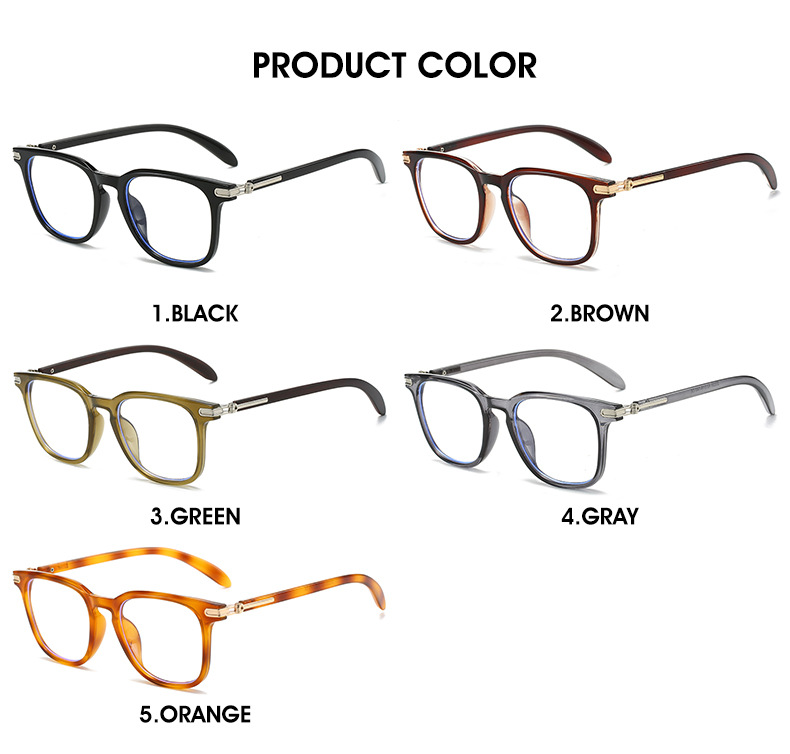 Business Basic Solid Color Ac Square Full Frame Optical Glasses display picture 5