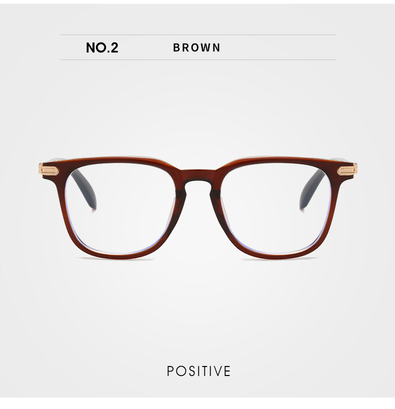 Business Basic Solid Color Ac Square Full Frame Optical Glasses display picture 13