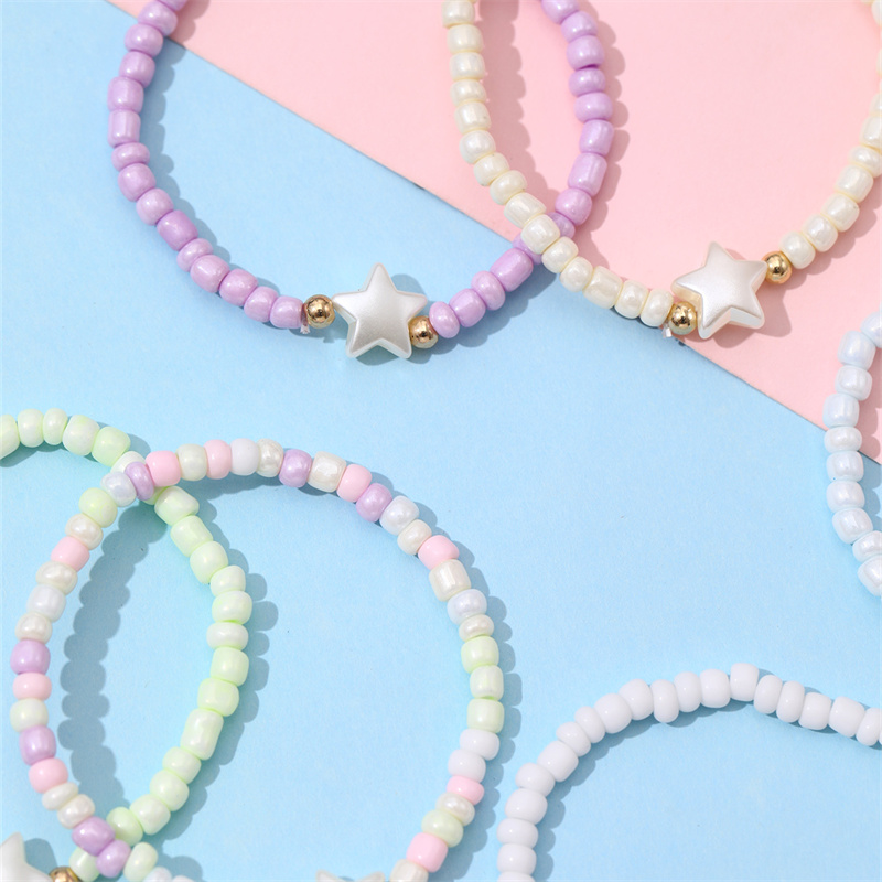 Cute Sweet Star Plastic Beaded Women's Bracelets display picture 4