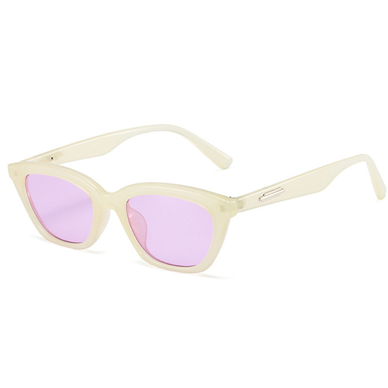 Simple Style Commute Color Block Ac Cat Eye Full Frame Women's Sunglasses display picture 4