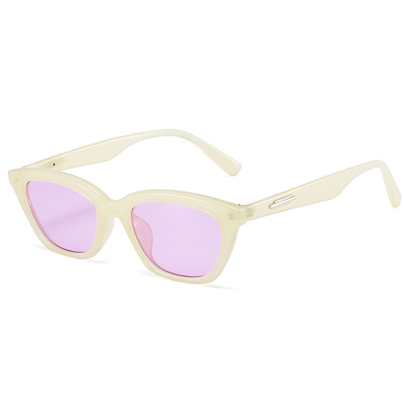 Style Simple Commuer Bloc De Couleur Ca Oeil De Chat Plein Cadre Femmes De Lunettes De Soleil display picture 4