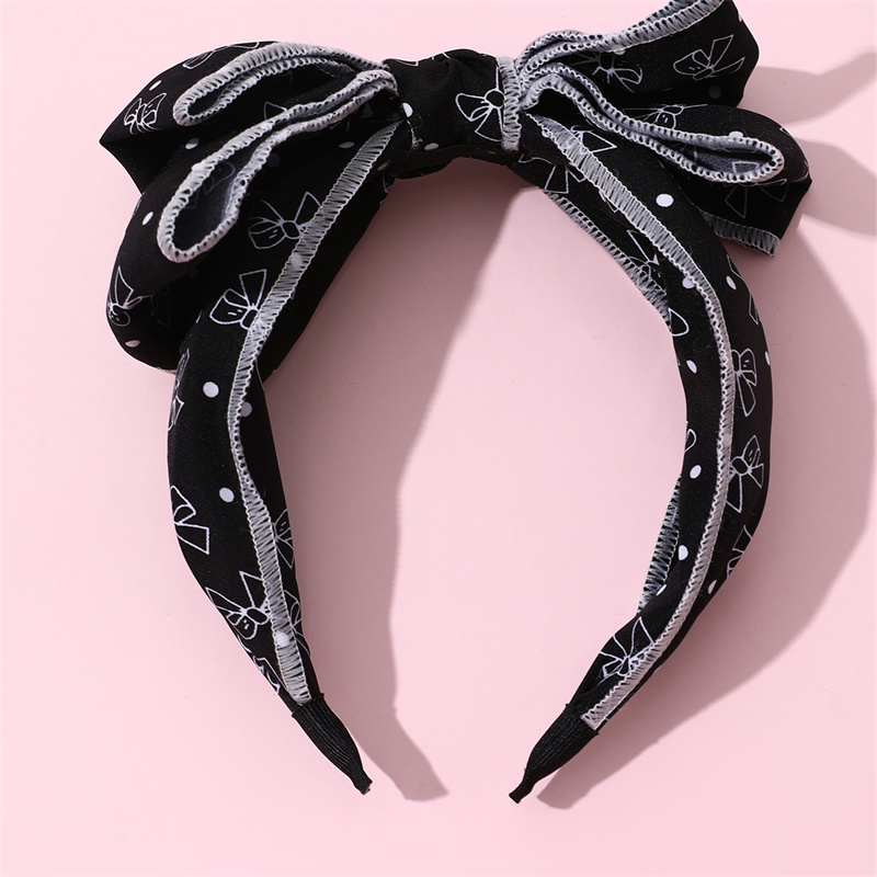 Princess Sweet Solid Color Cloth Bowknot Hair Band display picture 2
