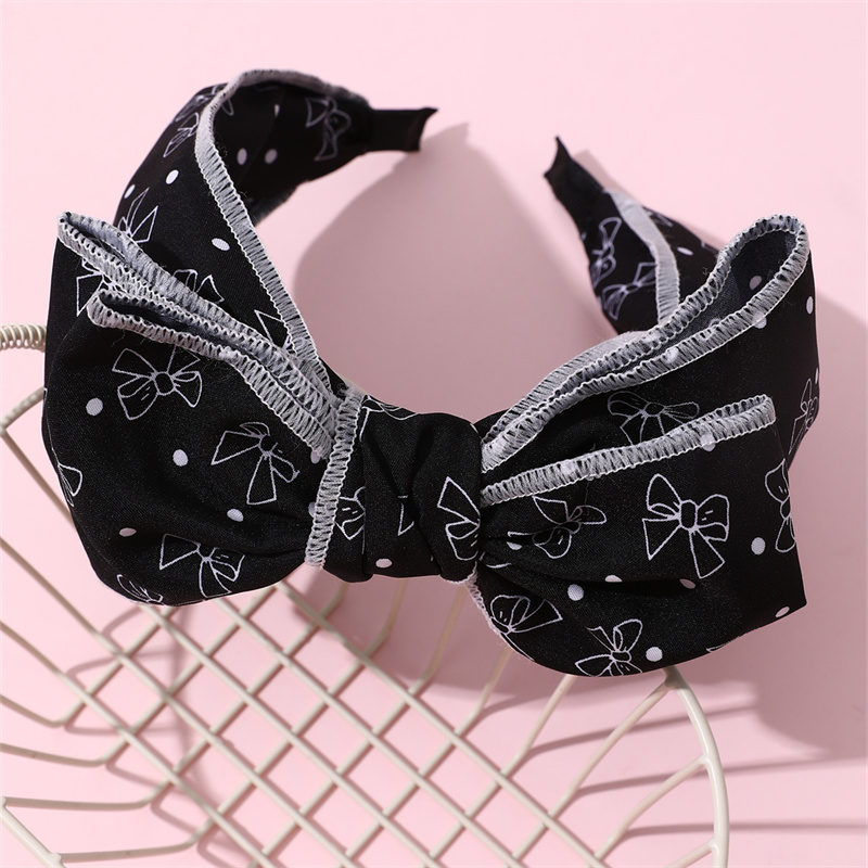 Princess Sweet Solid Color Cloth Bowknot Hair Band display picture 3