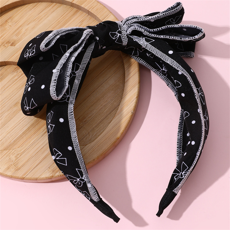 Princess Sweet Solid Color Cloth Bowknot Hair Band display picture 4