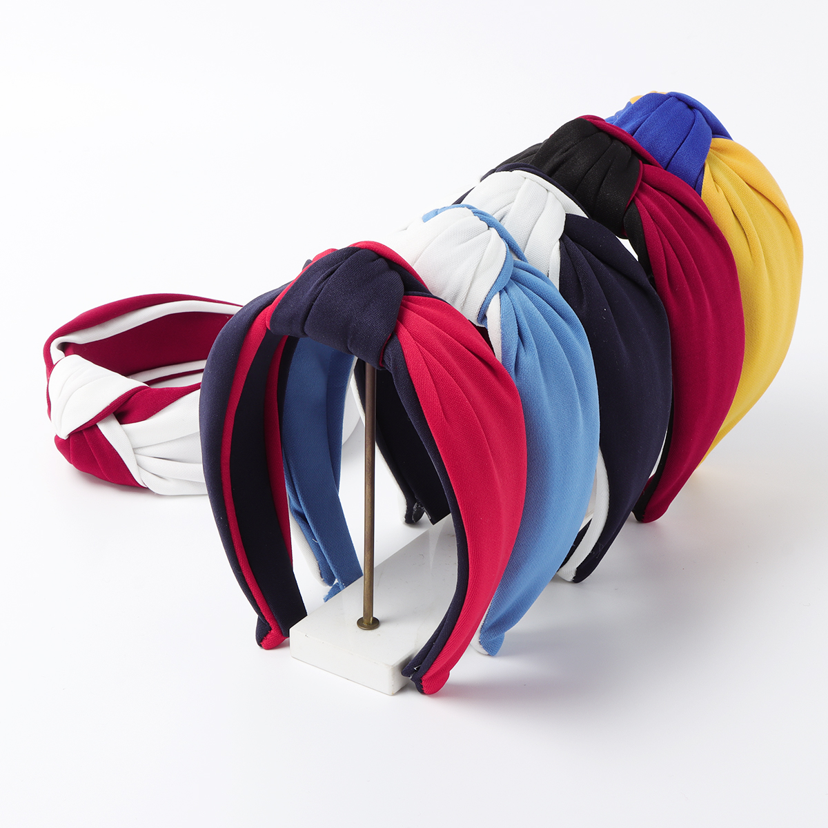 Women's Simple Style Color Block Cloth Braid Hair Band display picture 7