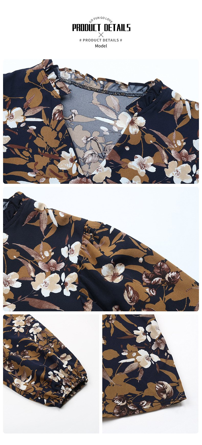 Women's Blouse Long Sleeve Blouses Printing Casual Vintage Style Flower display picture 9