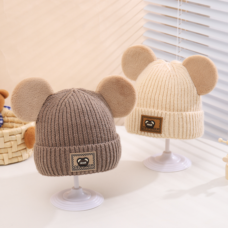 Children Unisex Casual Cute Simple Style Bear Wool Cap display picture 4