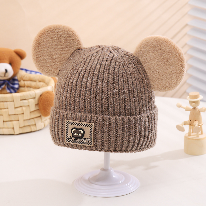 Children Unisex Casual Cute Simple Style Bear Wool Cap display picture 5