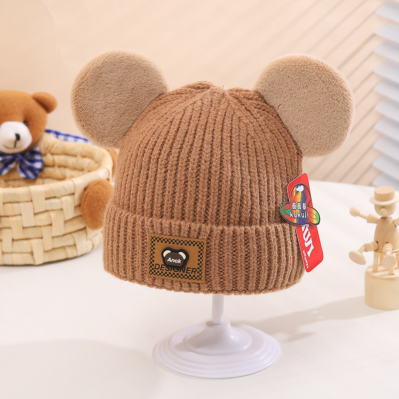 Children Unisex Casual Cute Simple Style Bear Wool Cap display picture 6