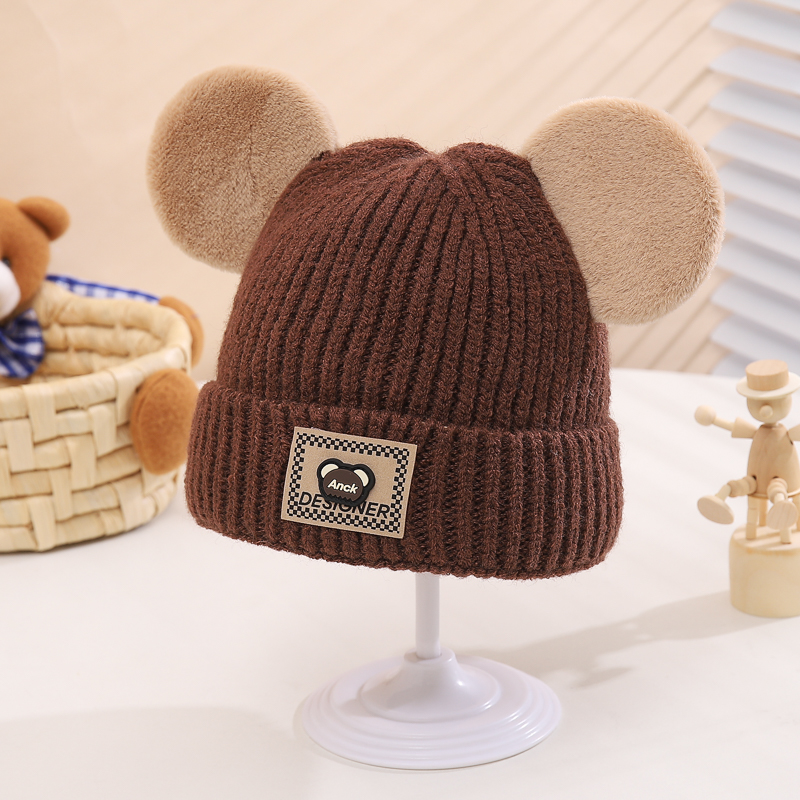 Children Unisex Casual Cute Simple Style Bear Wool Cap display picture 8