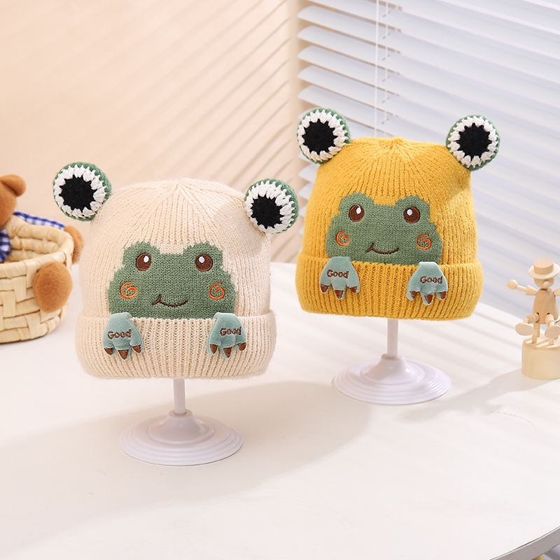 Children Unisex Cartoon Style Cute Frog Wool Cap display picture 3