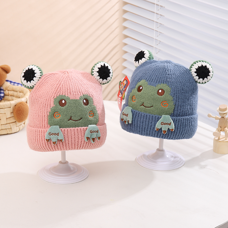 Children Unisex Cartoon Style Cute Frog Wool Cap display picture 4