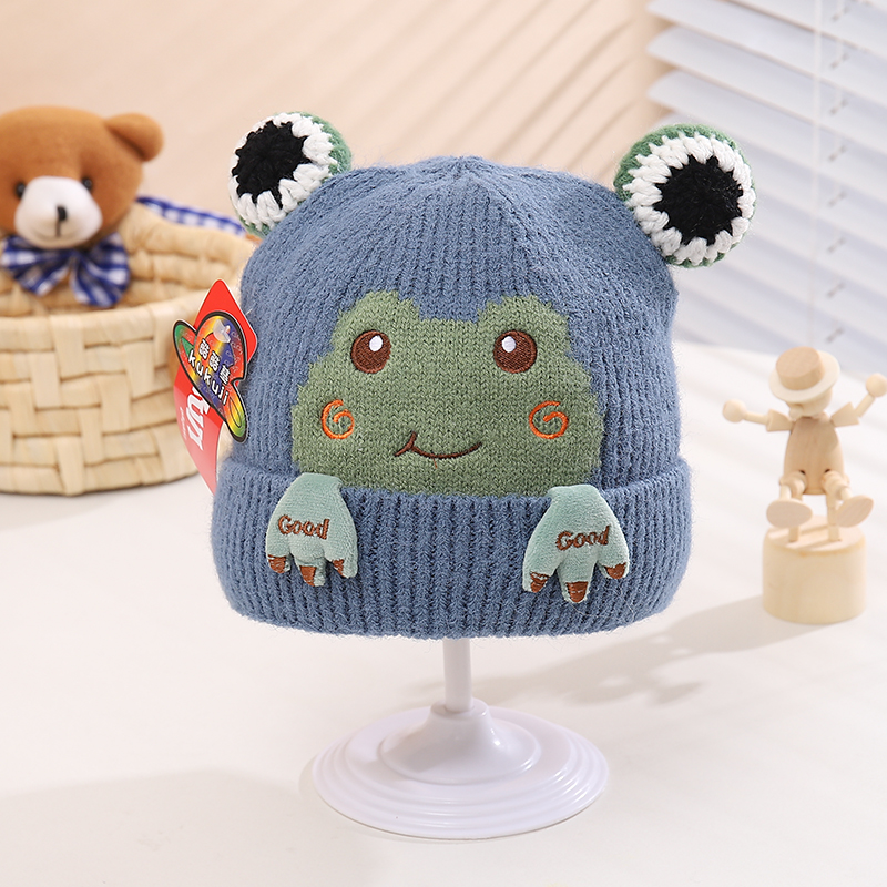 Children Unisex Cartoon Style Cute Frog Wool Cap display picture 7