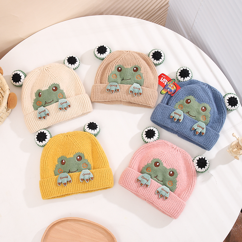 Children Unisex Cartoon Style Cute Frog Wool Cap display picture 10