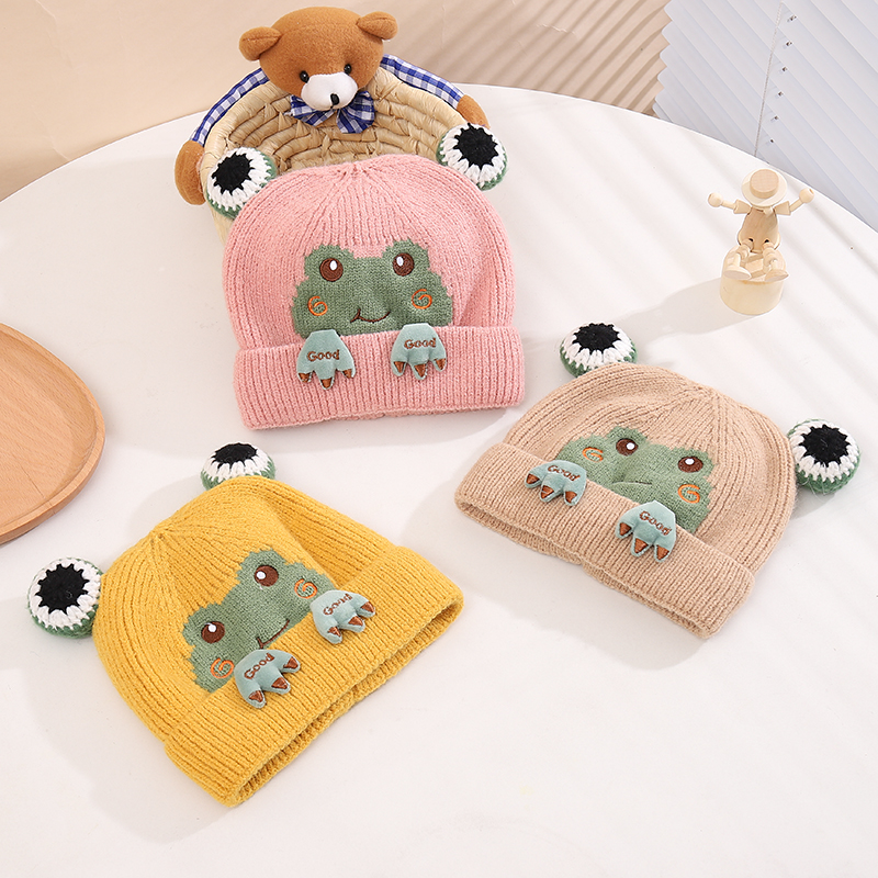 Children Unisex Cartoon Style Cute Frog Wool Cap display picture 11