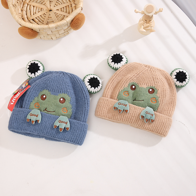 Children Unisex Cartoon Style Cute Frog Wool Cap display picture 12