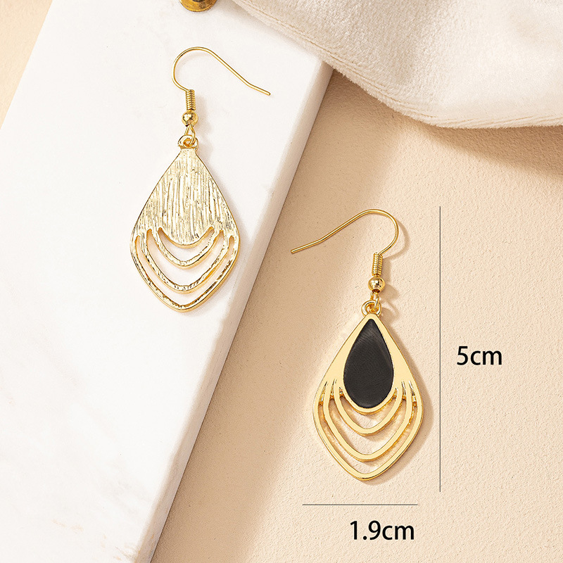 1 Pair Vintage Style Water Droplets Plating Alloy Drop Earrings display picture 1