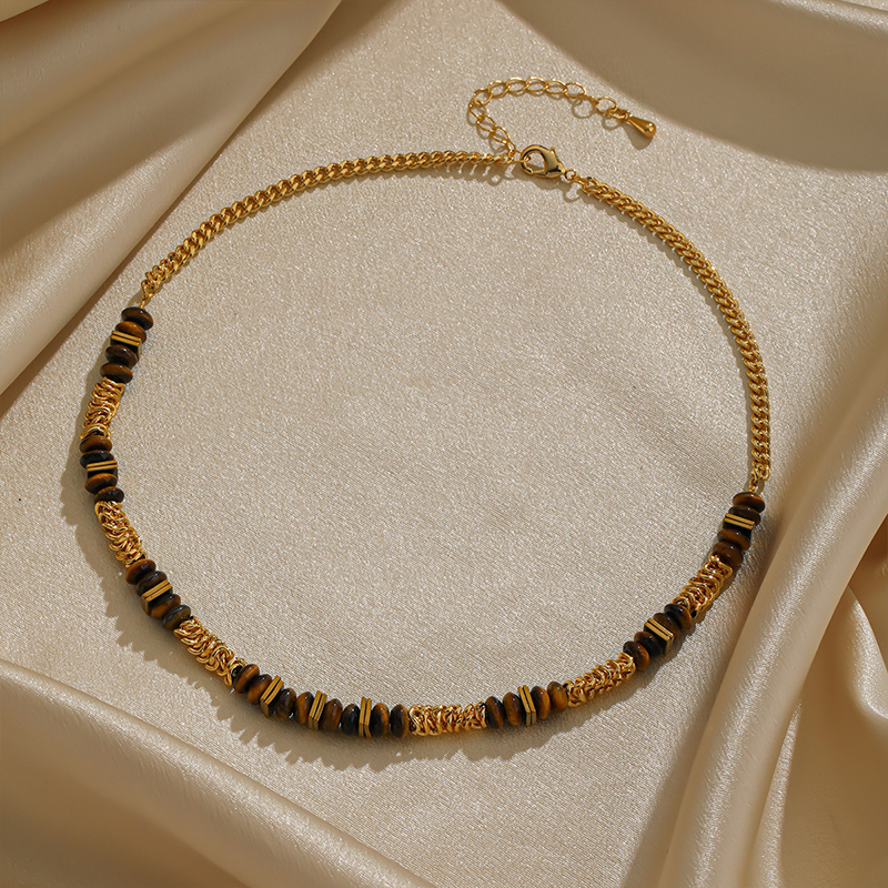 Ethnischer Stil Runden Kupfer Perlen Überzug 18 Karat Vergoldet Halskette display picture 5