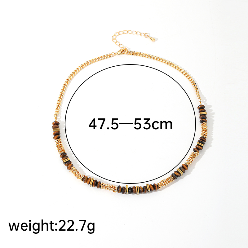 Ethnic Style Round Copper Beaded Plating 18k Gold Plated Necklace display picture 6
