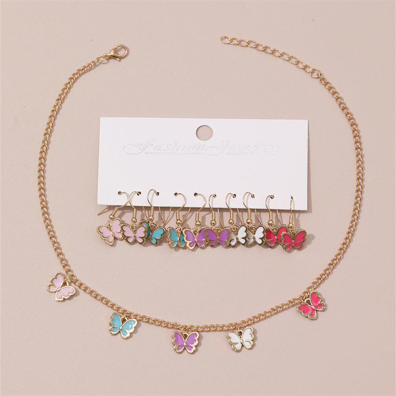 Cute Sweet Butterfly Alloy Girl's Jewelry Set display picture 11